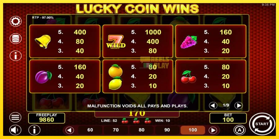 Сурет 4 ойын машинасы Lucky Coin Wins