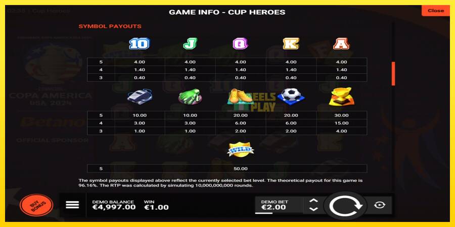 Сурет 5 ойын машинасы Cup Heroes