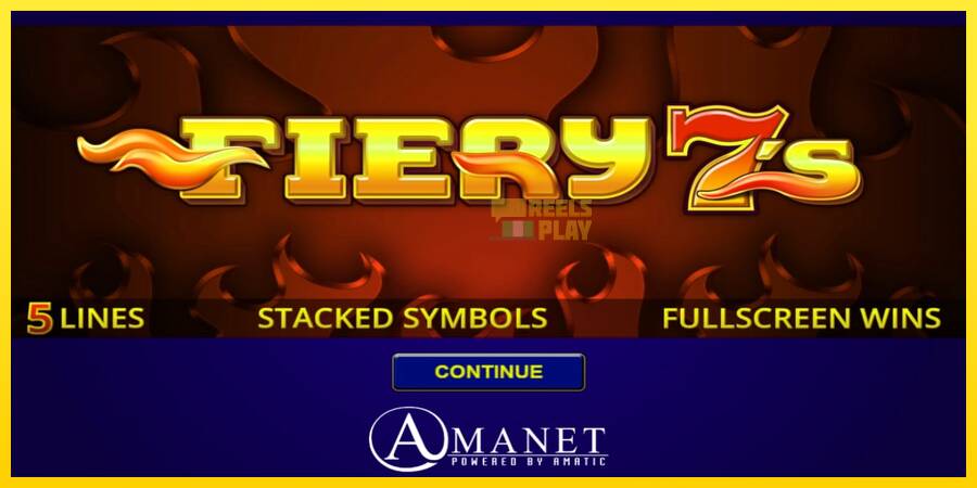 Сурет 1 ойын машинасы Fiery 7s