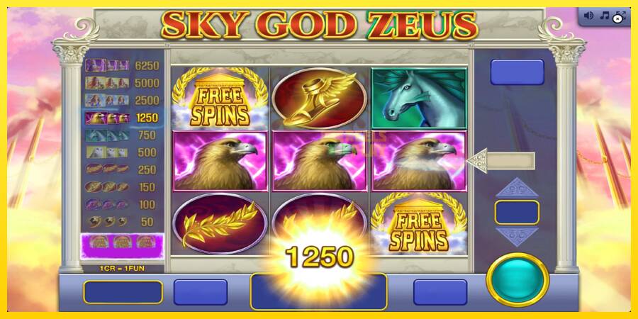 Сурет 2 ойын машинасы Sky God Zeus 3x3