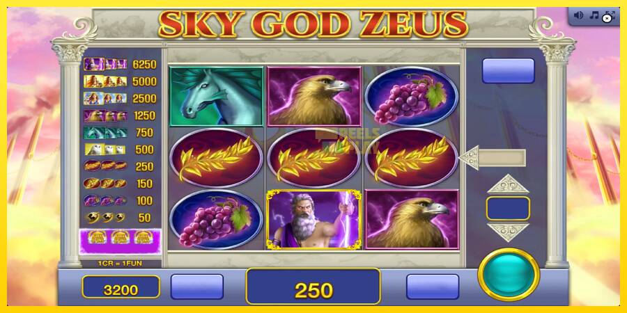 Сурет 3 ойын машинасы Sky God Zeus 3x3