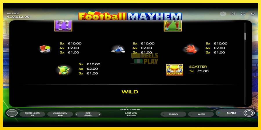 Сурет 6 ойын машинасы Football Mayhem