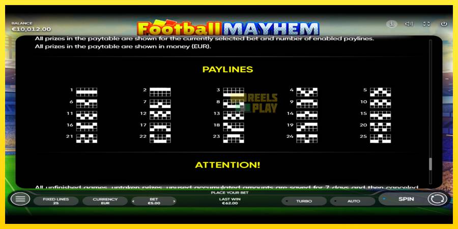 Сурет 7 ойын машинасы Football Mayhem