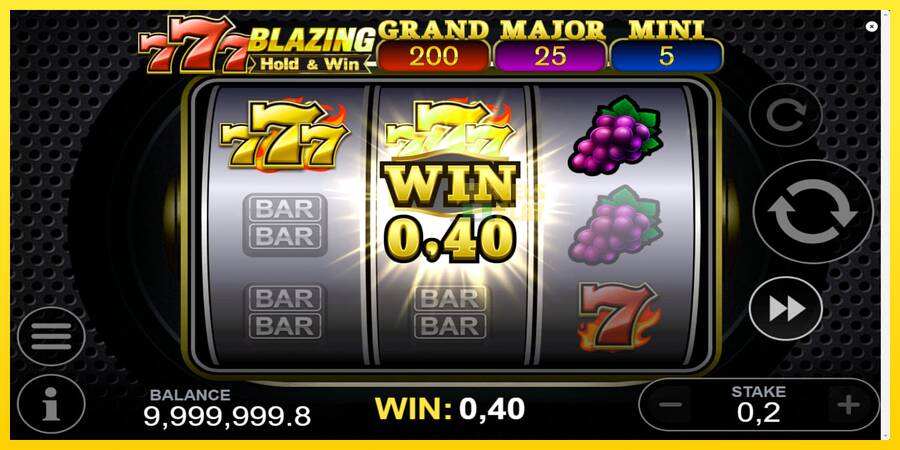 Сурет 3 ойын машинасы 777 Blazing Hold & Win