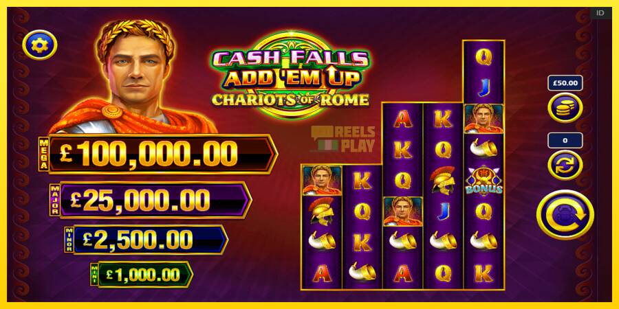 Сурет 2 ойын машинасы Cash Falls: Add Em Up Chariots of Rome