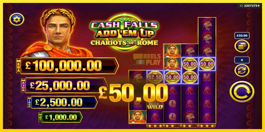 Сурет 3 ойын машинасы Cash Falls: Add Em Up Chariots of Rome