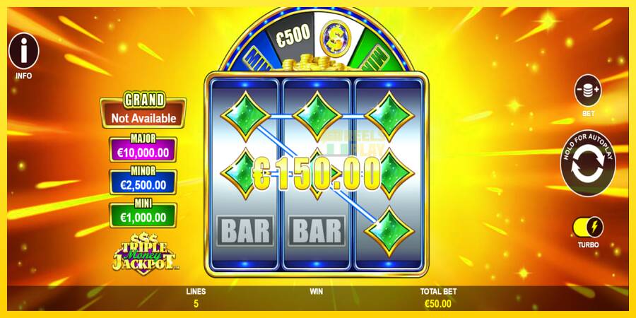 Сурет 3 ойын машинасы Triple Money Jackpot