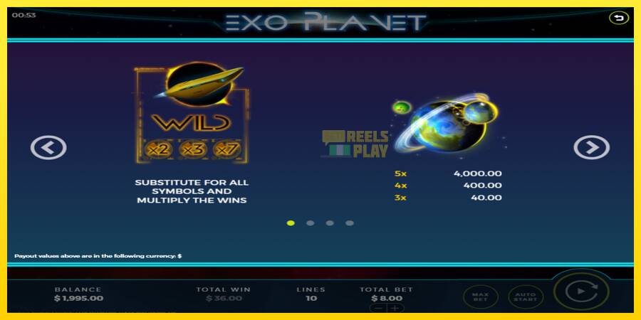 Сурет 4 ойын машинасы Exo Planet