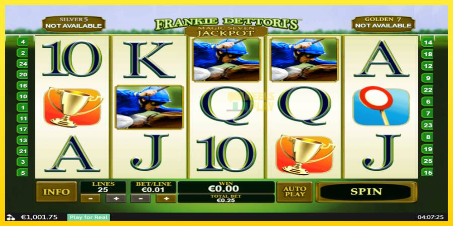 Сурет 1 ойын машинасы Frankie Dettori Magic Seven Jackpot