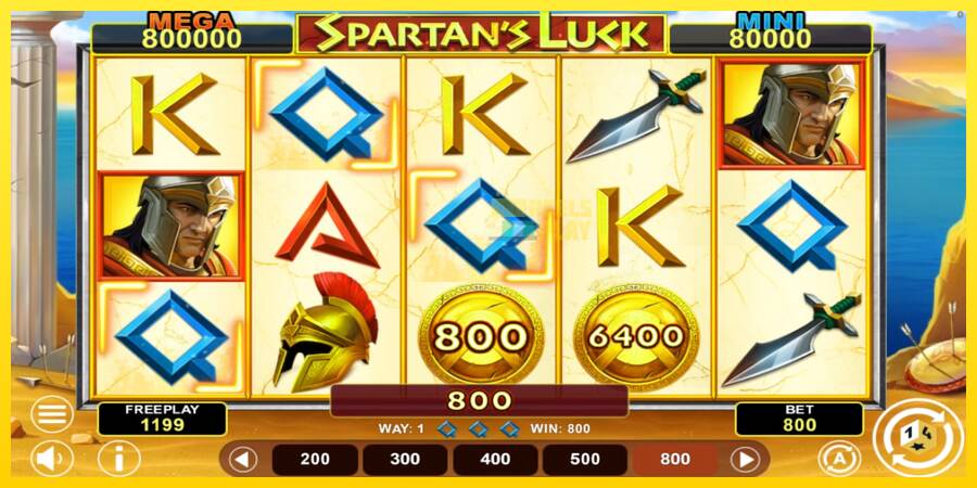 Сурет 3 ойын машинасы Spartans Luck Hold & Win