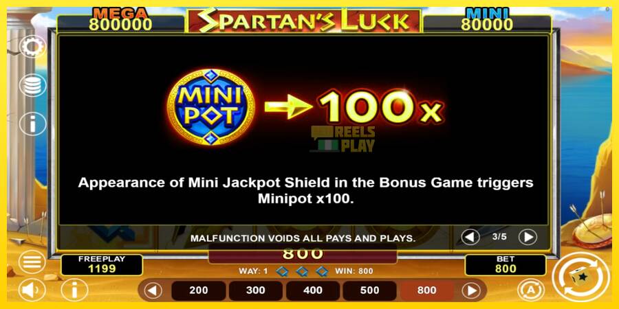 Сурет 6 ойын машинасы Spartans Luck Hold & Win