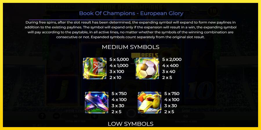 Сурет 5 ойын машинасы Book of Champions - European Glory