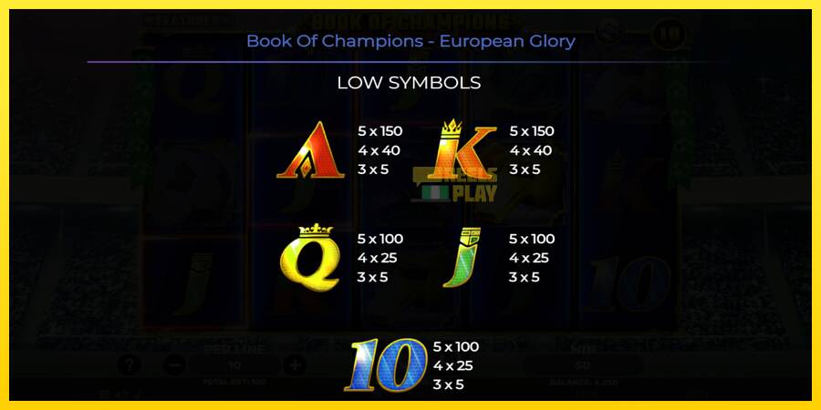 Сурет 6 ойын машинасы Book of Champions - European Glory