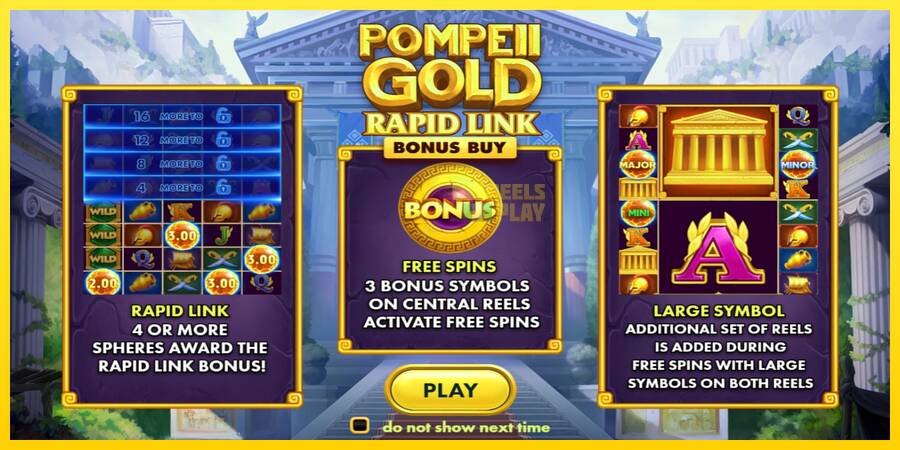 Сурет 1 ойын машинасы Pompeii Gold Rapid Link Bonus Buy