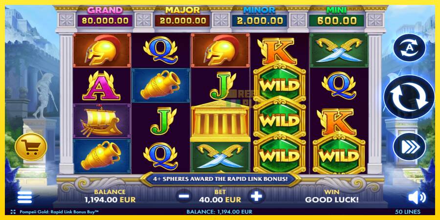 Сурет 2 ойын машинасы Pompeii Gold Rapid Link Bonus Buy