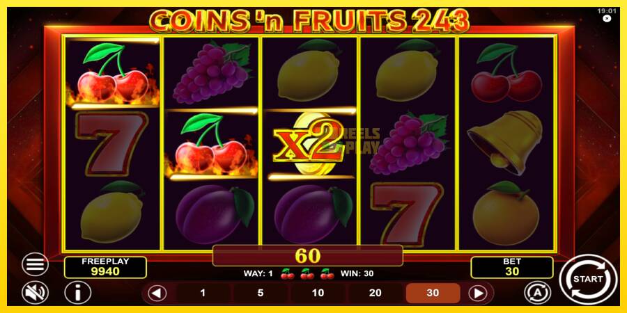 Сурет 3 ойын машинасы Coinsn Fruits 243