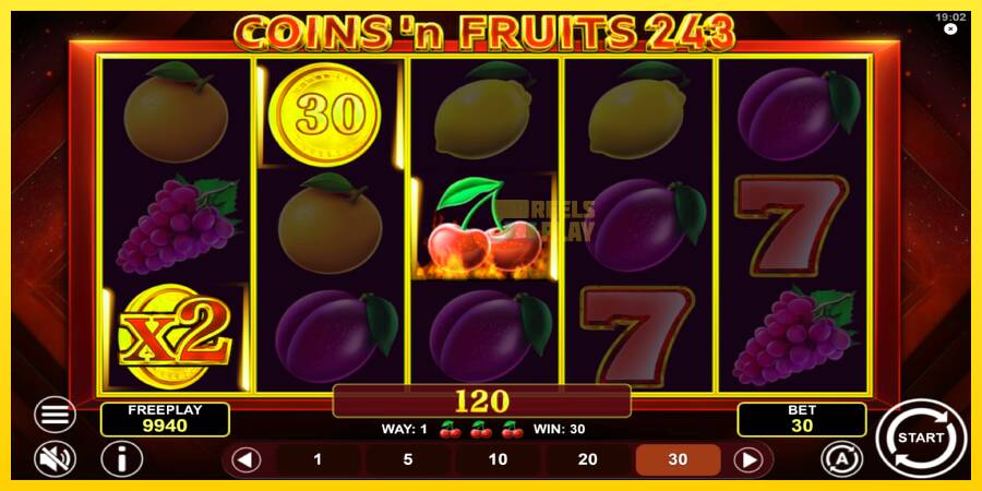 Сурет 4 ойын машинасы Coinsn Fruits 243