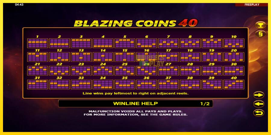 Сурет 5 ойын машинасы Blazing Coins 40