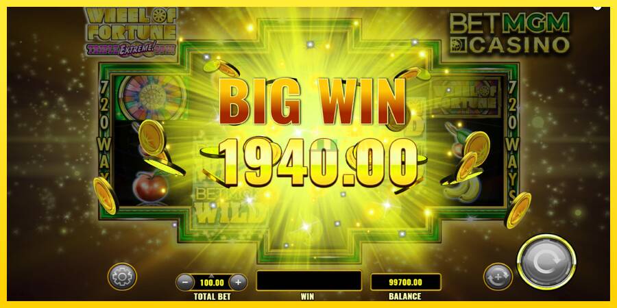 Сурет 3 ойын машинасы Wheel of Fortune Triple Extreme Spin BetMGM