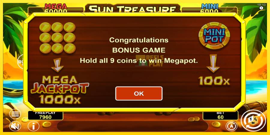 Сурет 4 ойын машинасы Sun Treasure Hold & Win