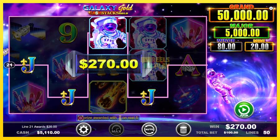 Сурет 4 ойын машинасы Galaxy Gold CashStacks Gold