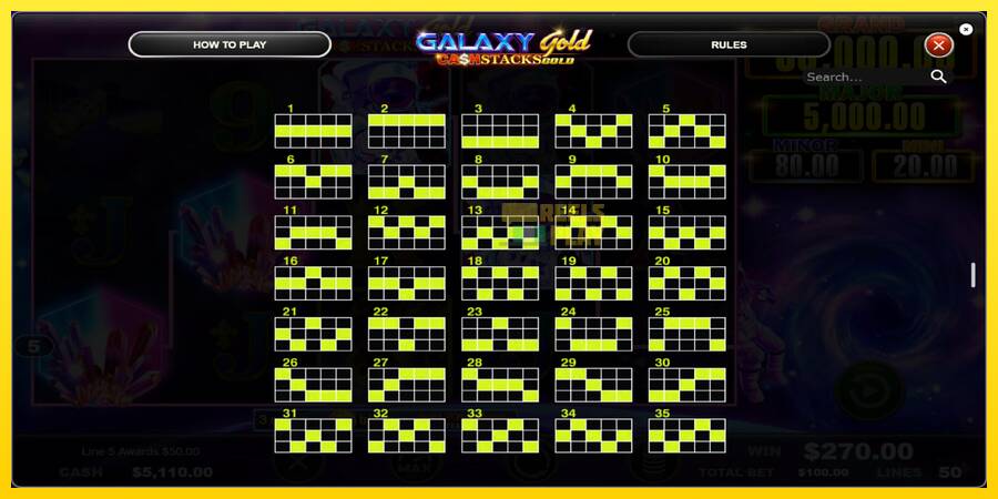 Сурет 6 ойын машинасы Galaxy Gold CashStacks Gold