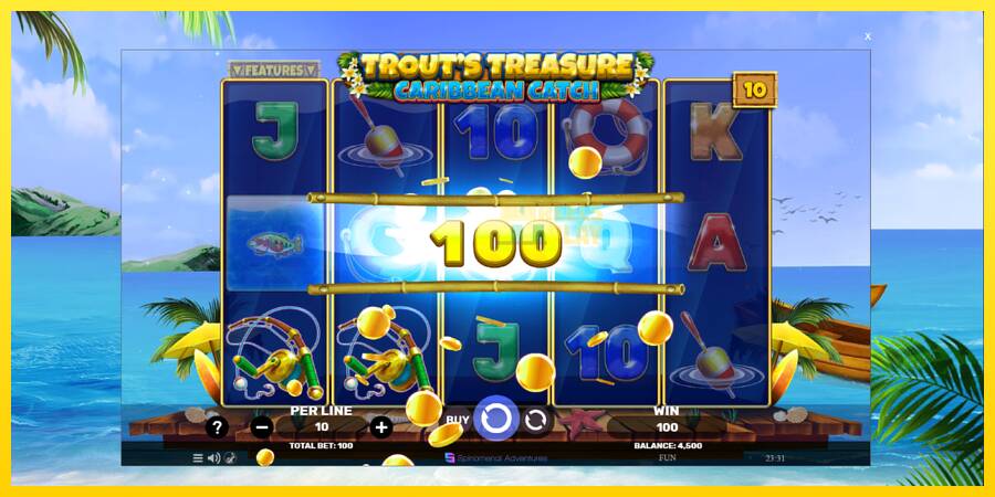 Сурет 3 ойын машинасы Trouts Treasure Caribbean Catch