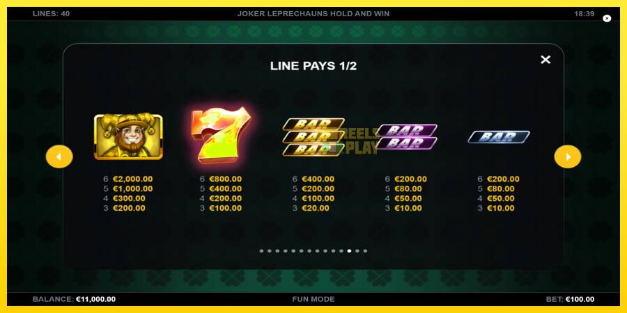 Сурет 6 ойын машинасы Joker Leprechauns Hold and Win