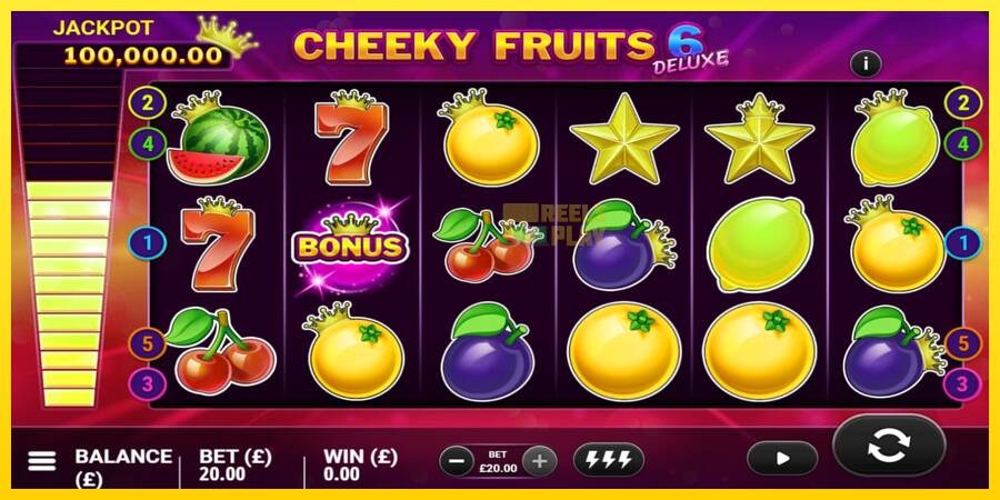 Сурет 3 ойын машинасы Cheeky Fruits 6 Deluxe