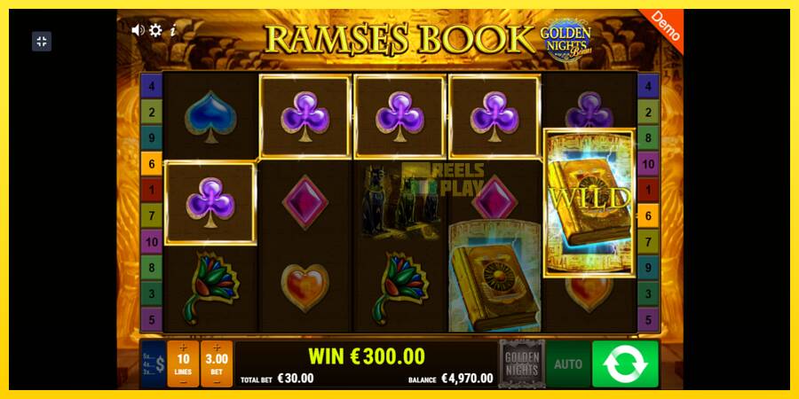 Сурет 3 ойын машинасы Ramses Book Golden Nights