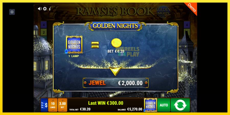 Сурет 4 ойын машинасы Ramses Book Golden Nights